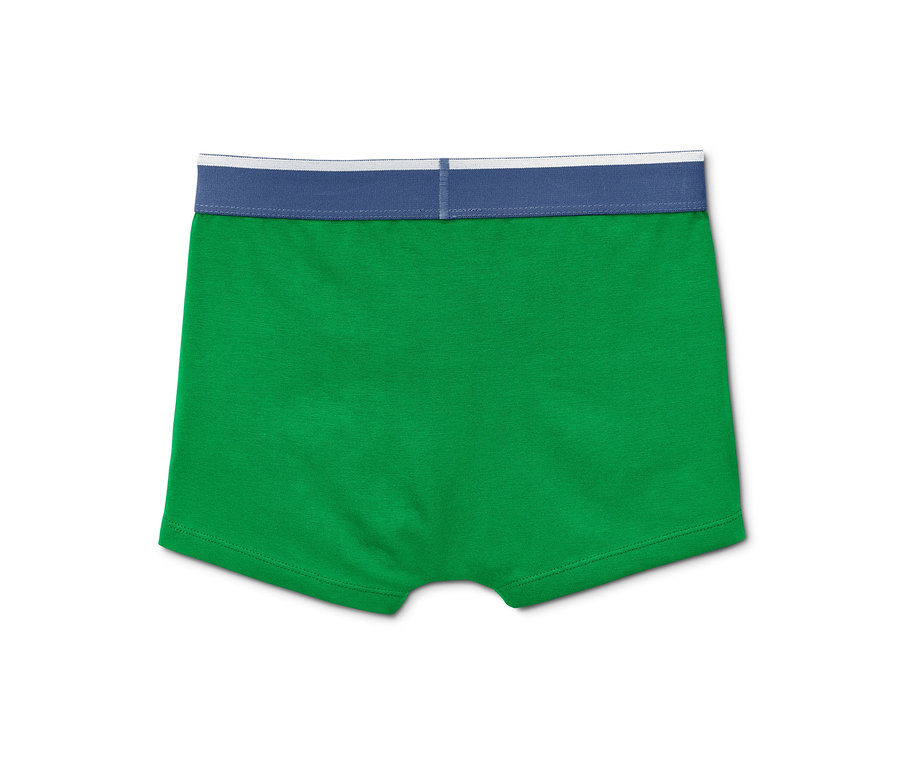 Grüne Jungen-Slipboxer aus Bio-Baumwolle, 1 Stk. aus dem 7er-Set.