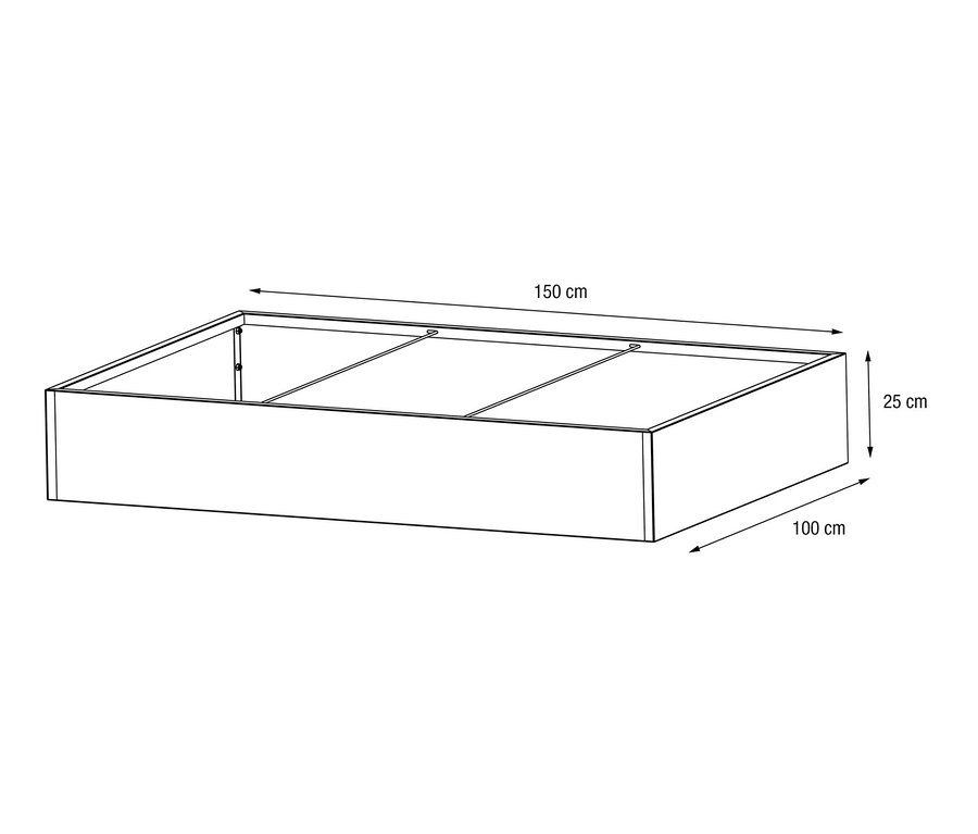 Rechteckiger Herstera Garden Pflanzkasten »Edge«, ca. 150 x 25 x 100 cm.