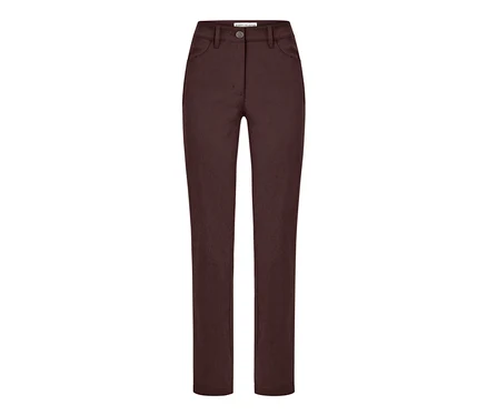 Eine braune Bengalin-Hose auf weißem Hintergrund.