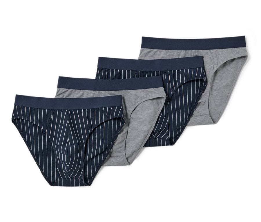 Vier gestreifte Slips.