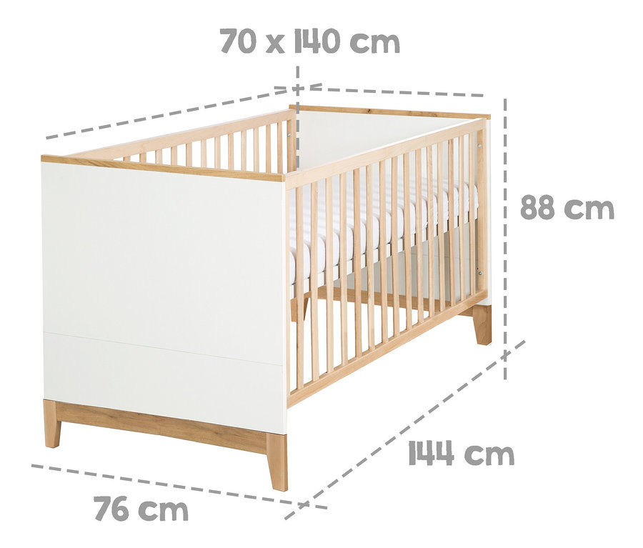 roba Kombi-Kinderbett »Finn«, 70 x 140 cm, aus Massivholz.