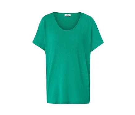 Aqua Shirt aus Leinenmix.