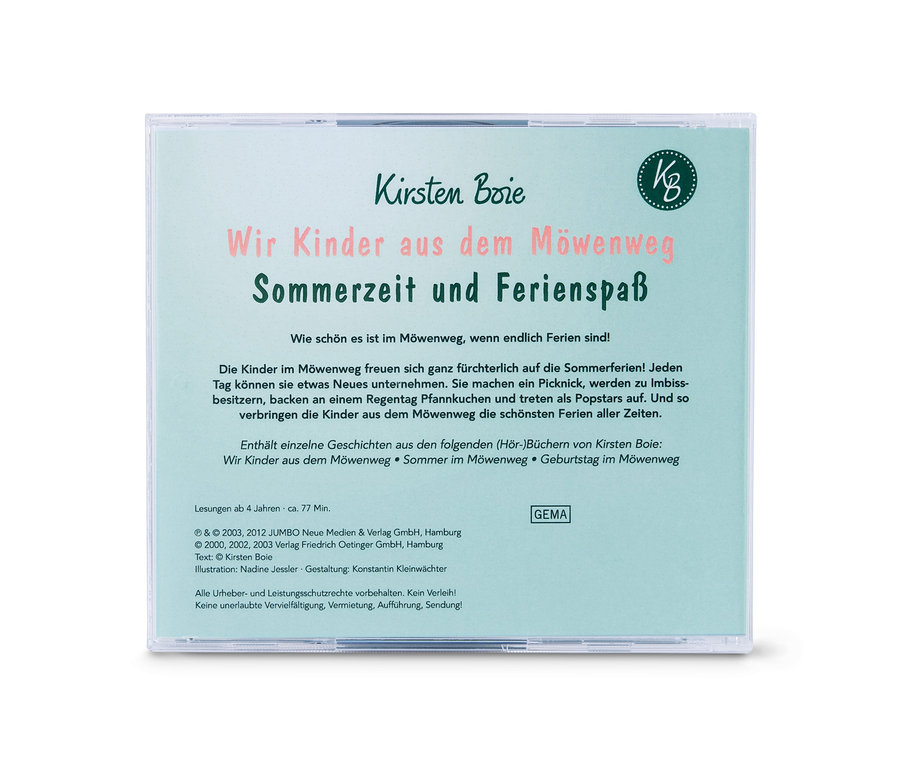 CD-Hörbuch »Wir Kinder aus dem Möwenweg – Sommerzeit und Ferienspaß«.