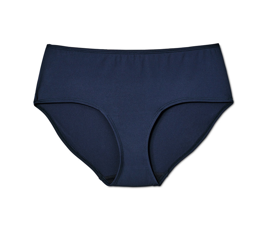 Ein marineblauer Slip, 5 Pantys.