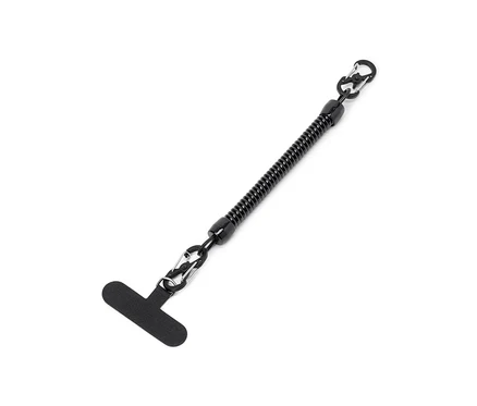 Eine schwarze Handy-Sicherheitskette.