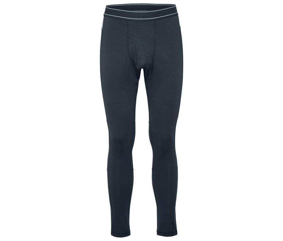 Eine schwarze Thermo-Leggings mit elastischem Bund.
