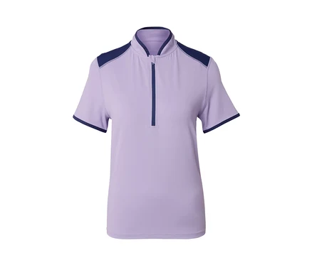 Lila Kurzarm-Rad-Shirt.