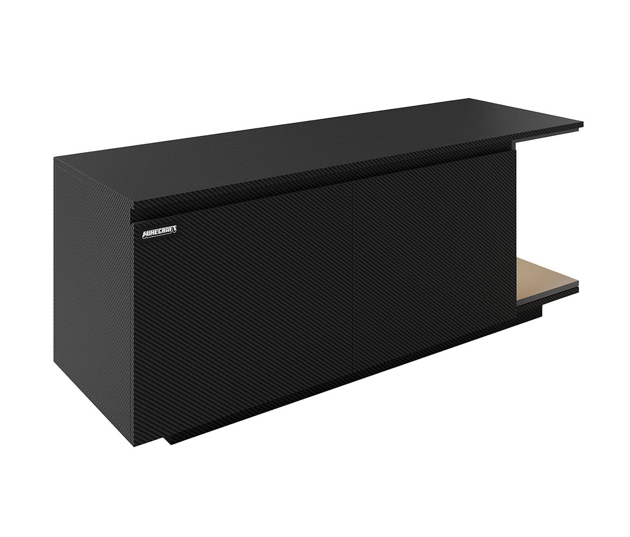 Schwarzes roba Minecraft TV-Lowboard.