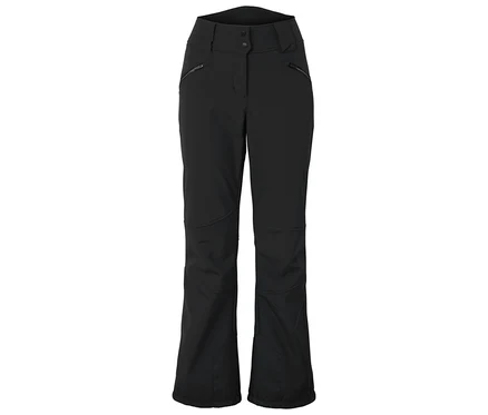 Schwarze Skihose mit Reißverschlusstaschen.