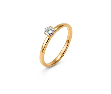 585 Gold-Ring mit Brillant.