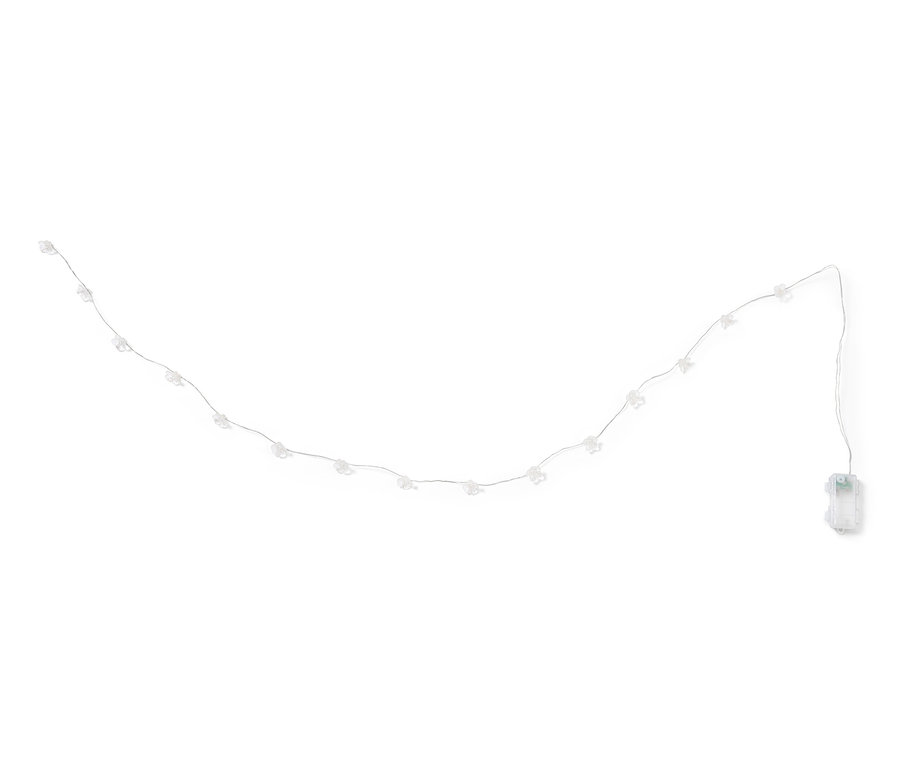 LED-Microlichterkette »Blumen« auf weißem Hintergrund.