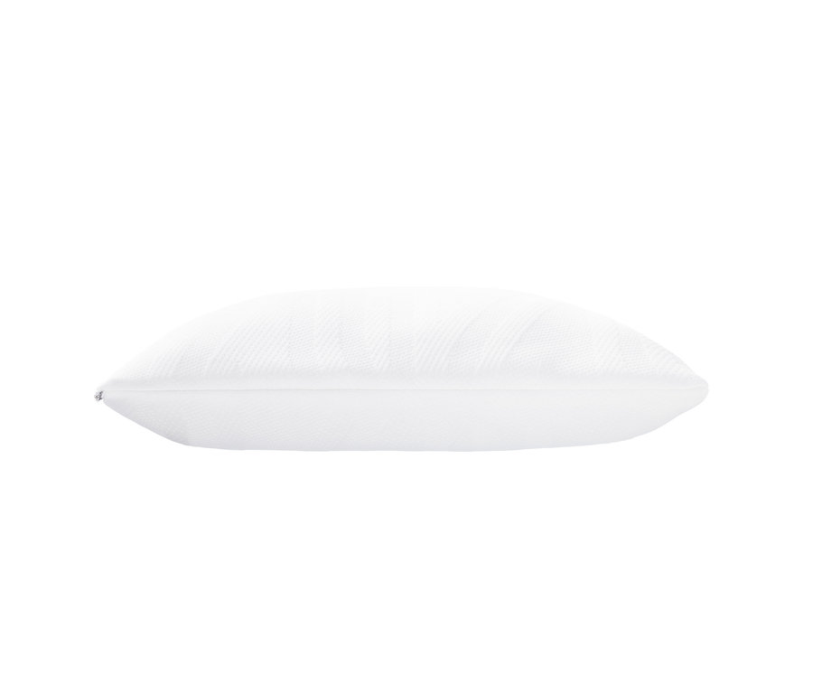 Detailaufnahme eines weißen TEMPUR® Comfort Pureclean Kissens.