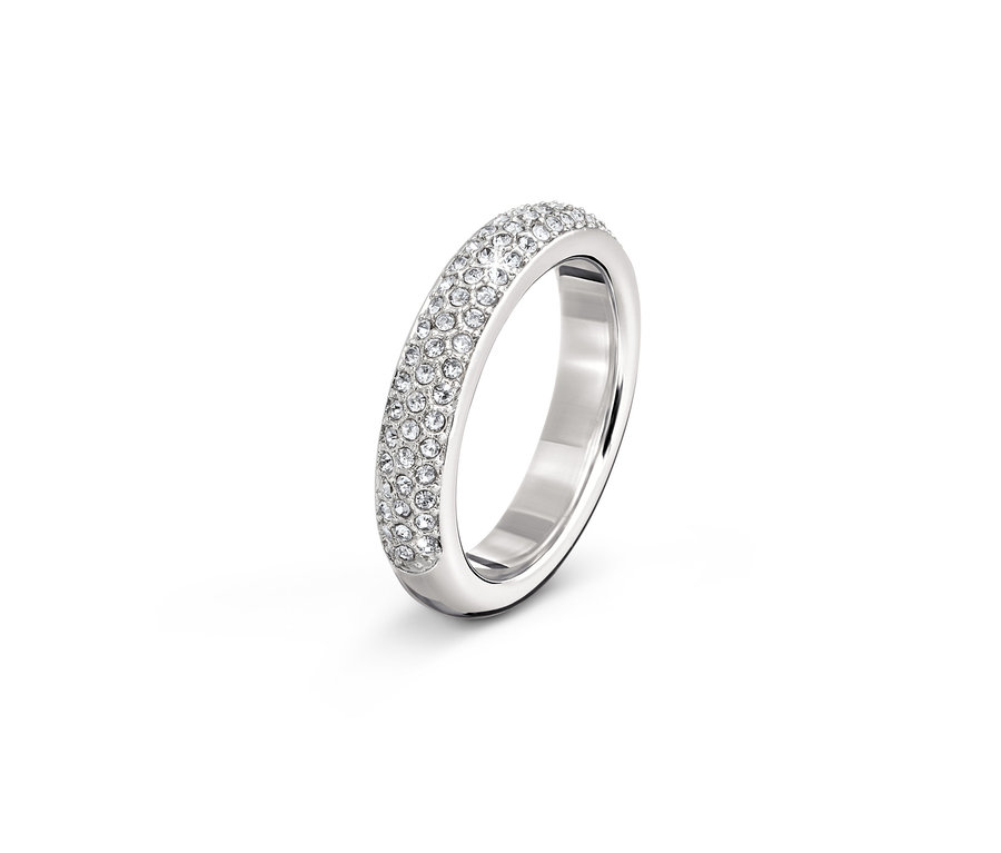 Silberner Ring Sparkle Donut mit Strass.