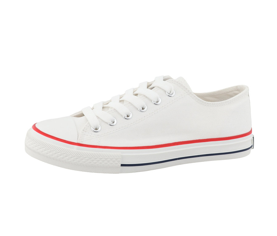 Weißer Tom Tailor Sneaker aus Textil.