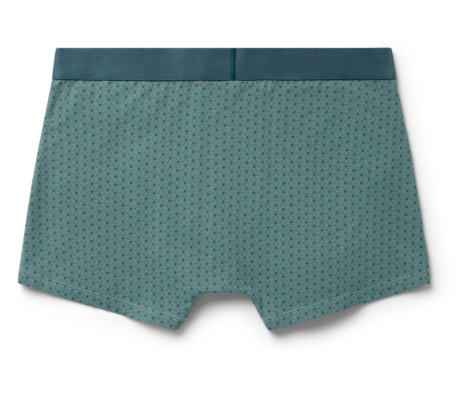 Blaue Herren-Boxershorts mit kleinem Muster.
