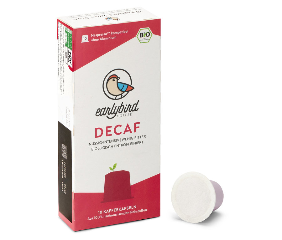 earlybird - Bio Decaf, entkoffeiniert - 10 Kapseln