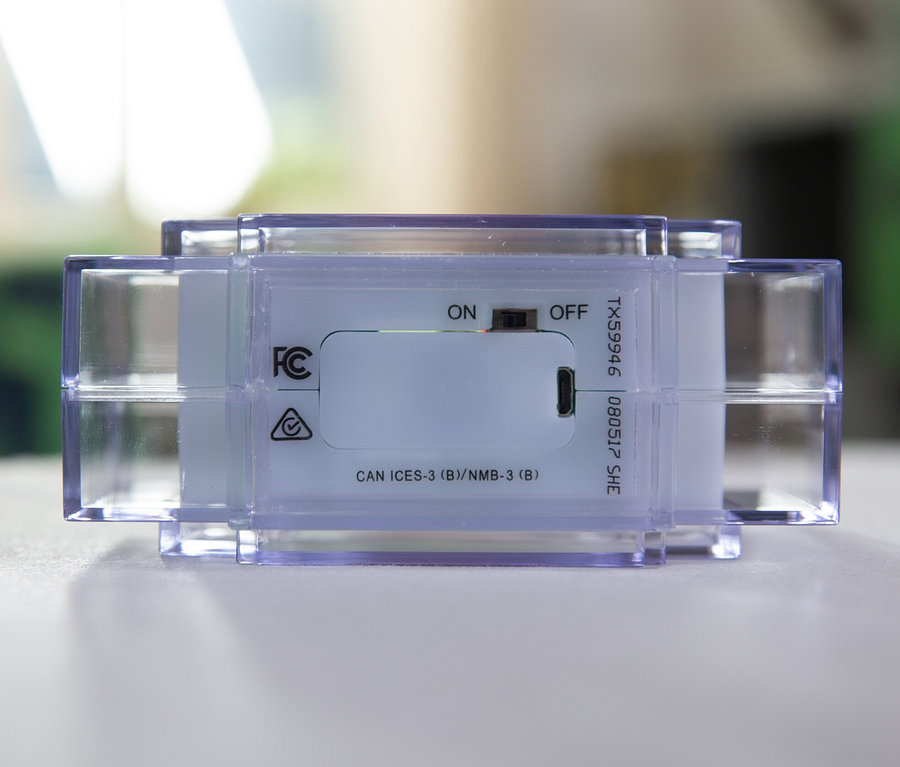 Detailansicht der Rückseite der MINECRAFT LED Dekoleuchte, Potion.