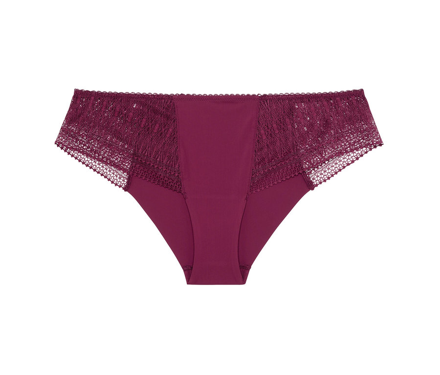 Burgunderroter Passionata Slip »Leila« mit Spitze an den Seiten.