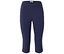 Marineblaue Caprihose mit Gummibund und zwei Taschen.