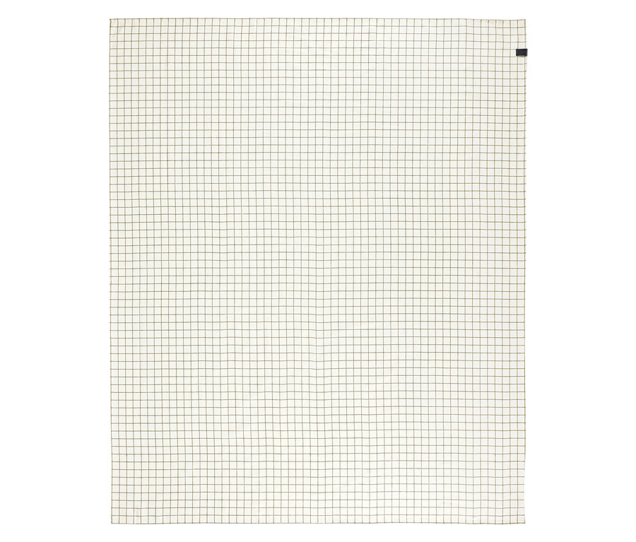 Cremefarbene SCHÖNER WOHNEN-Kollektion Tischdecke mit feinem Karomuster.