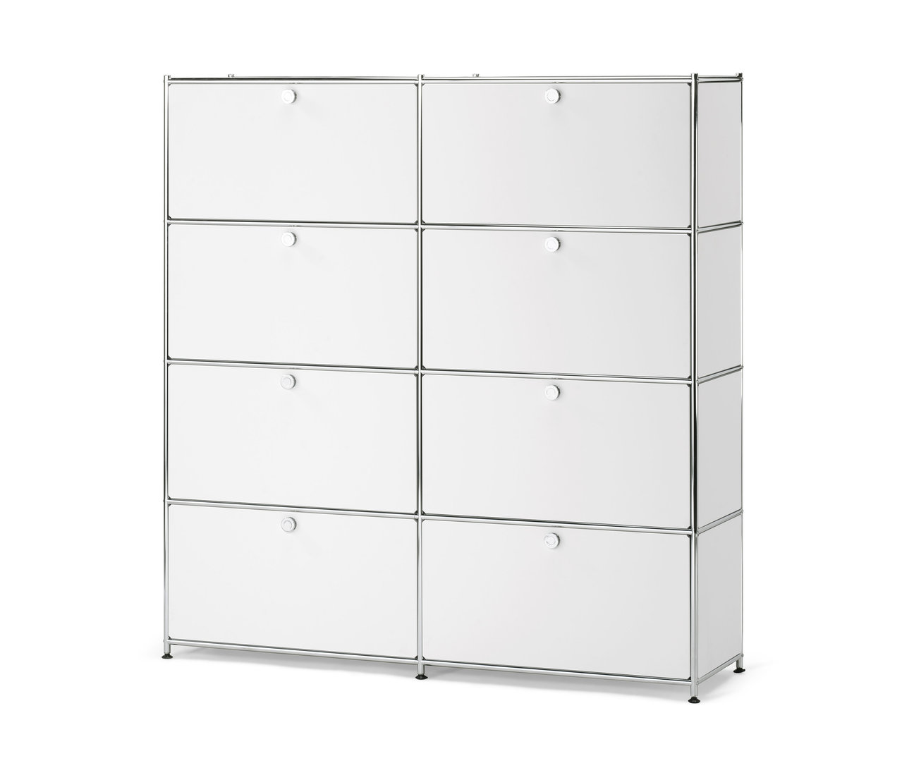 Weißes Highboard »CN3« mit 8 Klappen.