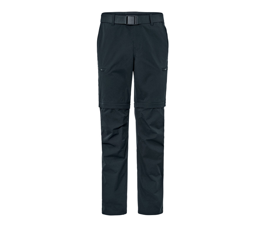 Marineblaue 2-in-1-Funktionshose mit Gürtel.