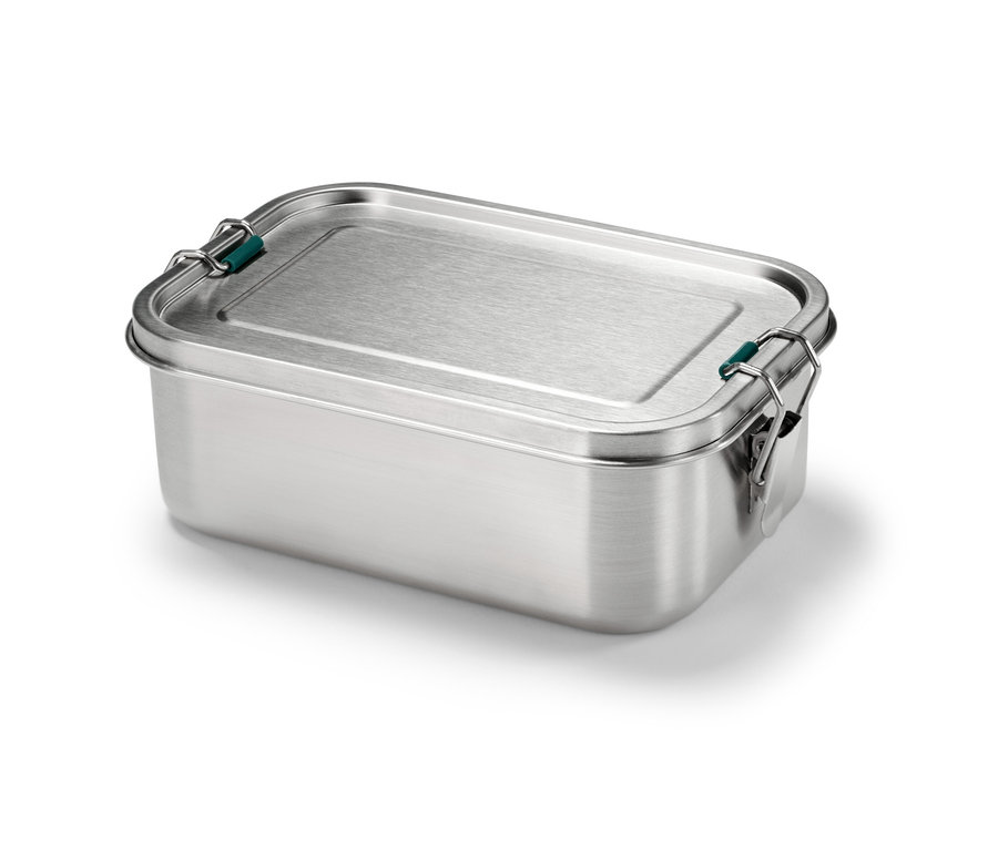 Eine To-go-Lunchbox aus Edelstahl.