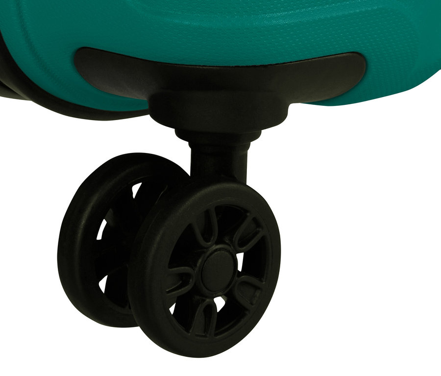 Detailansicht der Rollen des American Tourister »Jetdriver 3.0« Koffers in Sportlich Teal.