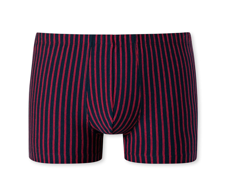 Gerippte, rote SCHIESSER Shorts mit Bio-Baumwolle.