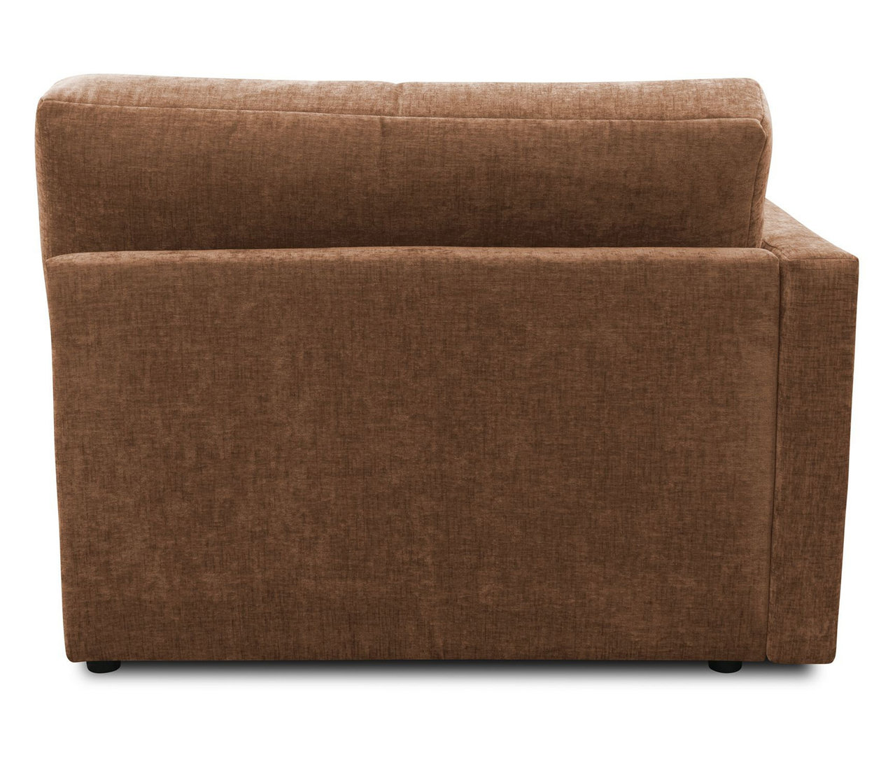 Detailansicht des DOMO Longchairs, linksbündig, rost/hellbraun