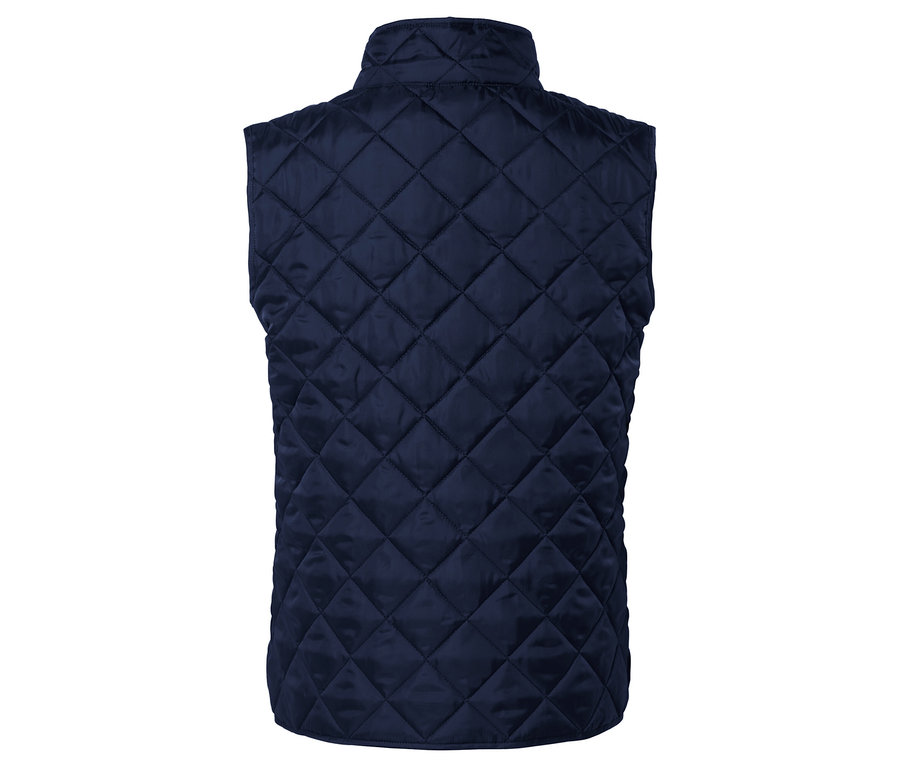 Dunkelblaue Steppweste.