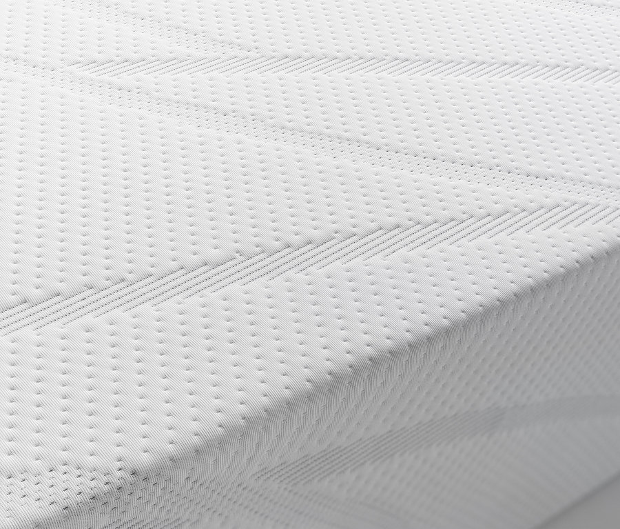 Detailaufnahme einer weißen TEMPUR Form™ Plus Matratze.