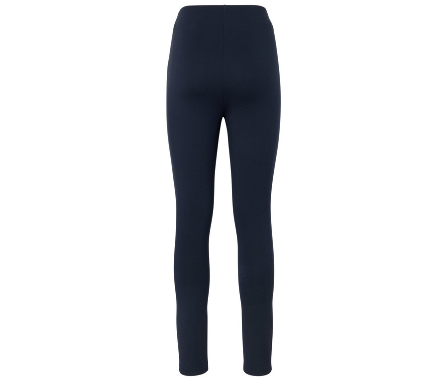 Dunkelblaue Leggings.