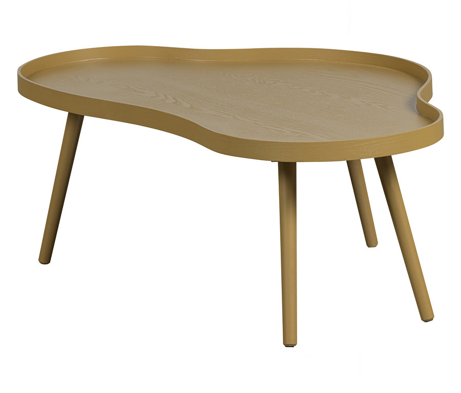 Der WOOOD Beistelltisch »Mae« in Alpaka steht auf vier Beinen.
