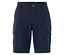 Marineblaue Cargoshorts mit Knopfverschluss.