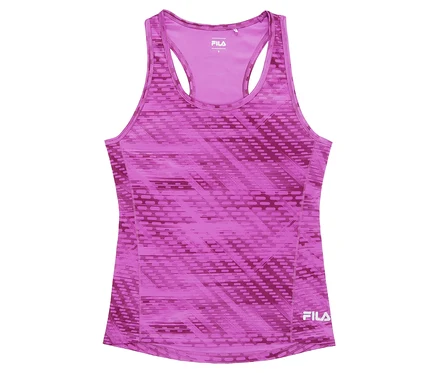 Lila FILA Damen-Funktionstop mit Muster.