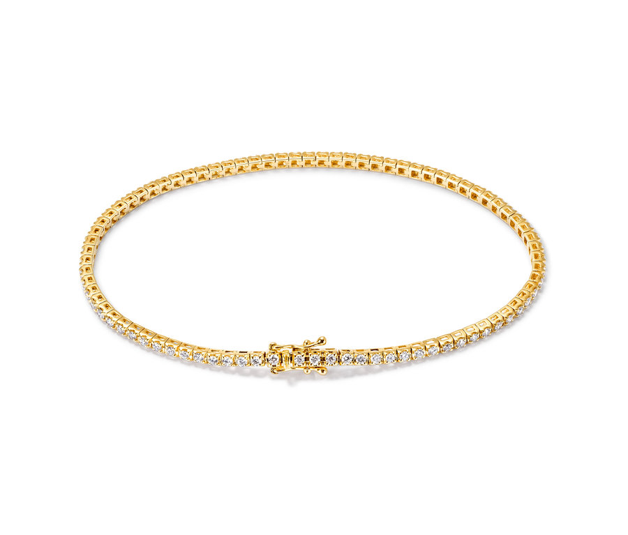 585 Gold-Armband mit 81 Brillanten.