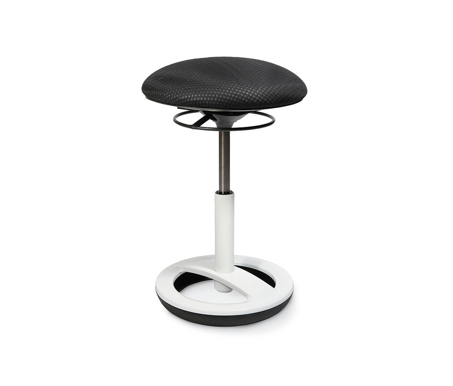 Schwarzer Topstar Hocker »Sitness Bob« vor weißem Hintergrund.