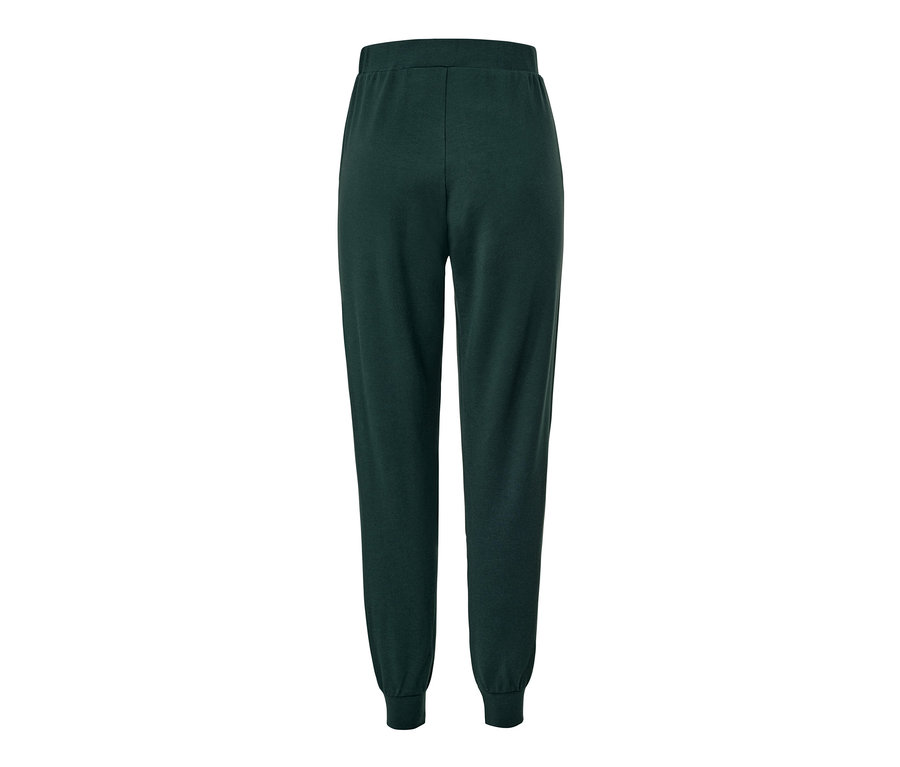 Dunkelgrüne Homewear-Hose im Modal-Seide-Mix.