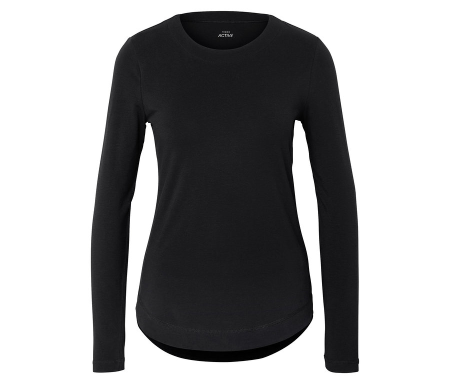 Schwarzes Langarmshirt.