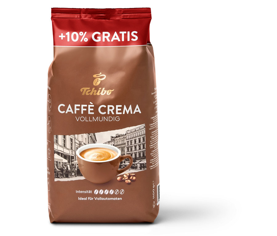 Packung Caffè Crema Vollmundig - 1.1 kg Ganze Bohne.
