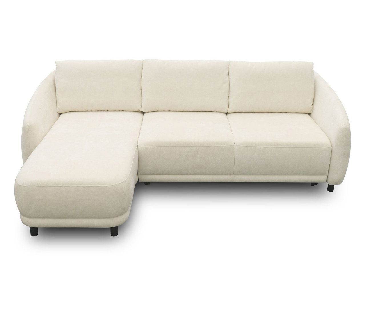 DOMO Ecksofa Longchair, linksbündig, creme.