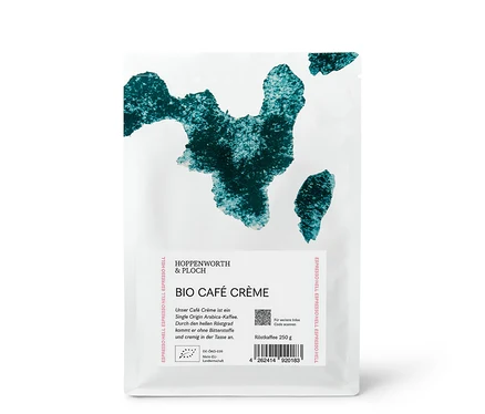 Verpackung Hoppenworth &amp; Ploch - Café Crème Bio - 250 g Ganze Bohne.