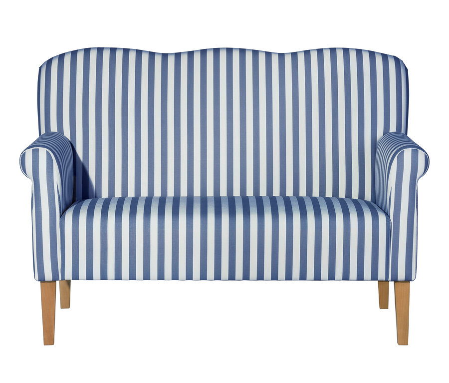 Gestreiftes Küchensofa »Juuma« mit Holzbeinen.