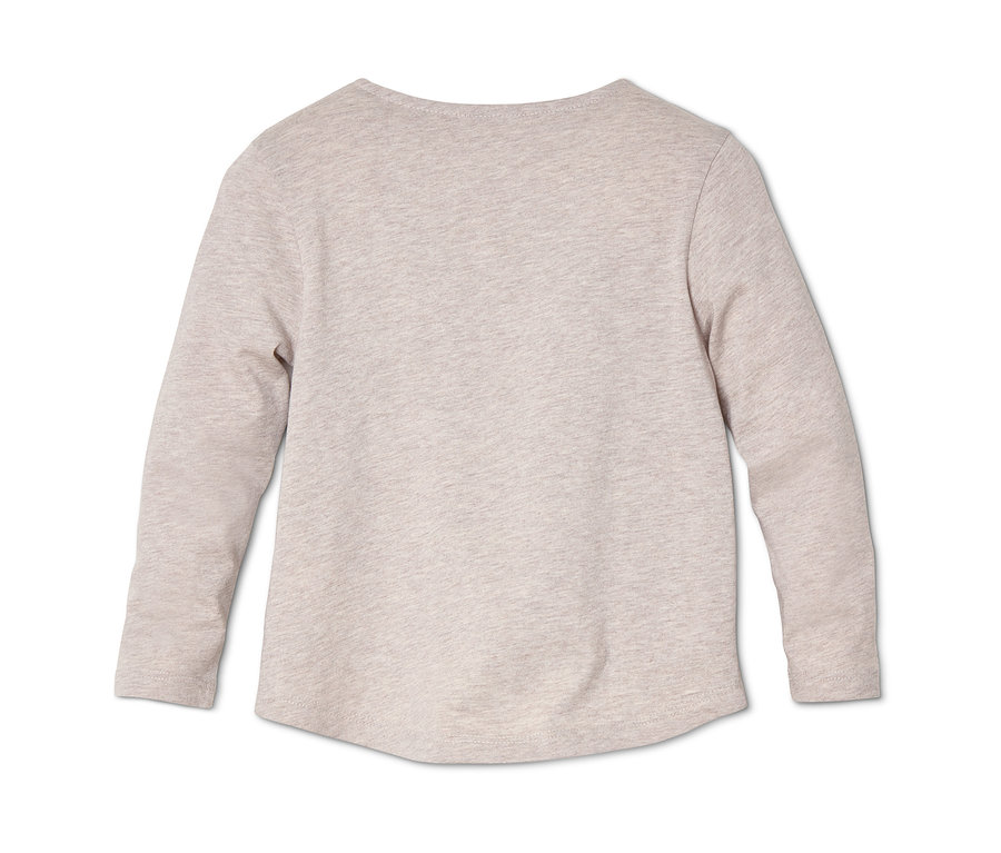 Beige Baumwoll-Jersey-Wickeljacke mit langen Ärmeln, aus 2er-Pack.