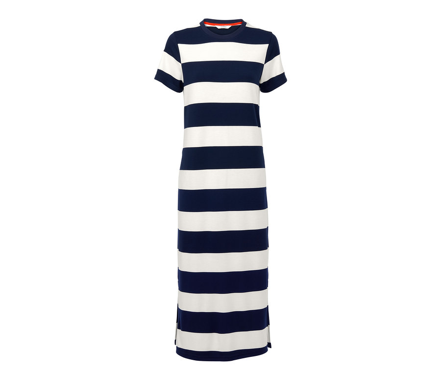 Gestreiftes Maxikleid.