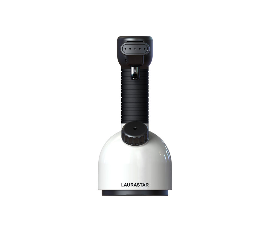 Laurastar Hygiene-Steamer »IGGI Pure White« vor weißem Hintergrund.