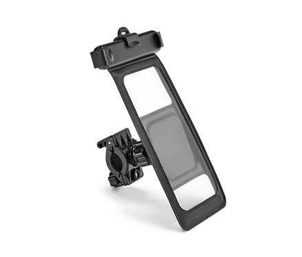 Schwarze Fahrrad-Smartphone-Halterung.