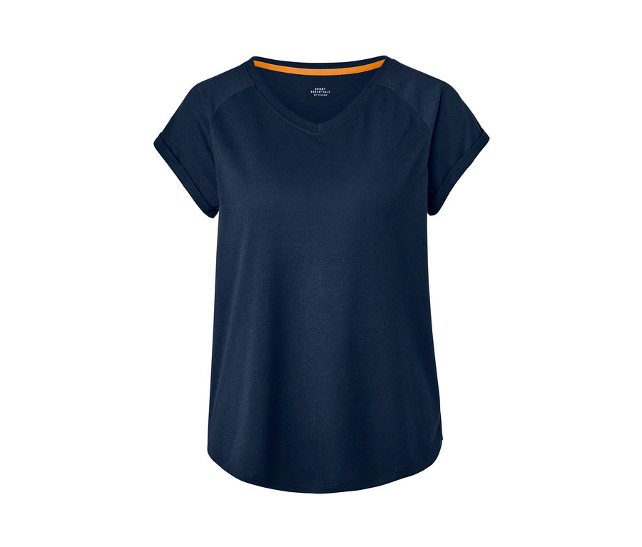 Dunkelblaues Funktionsshirt mit kurzen Ärmeln.