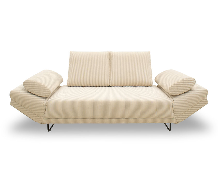Cremefarbenes DOMO collection Daybed »Molde Leif105« vor weißem Hintergrund.